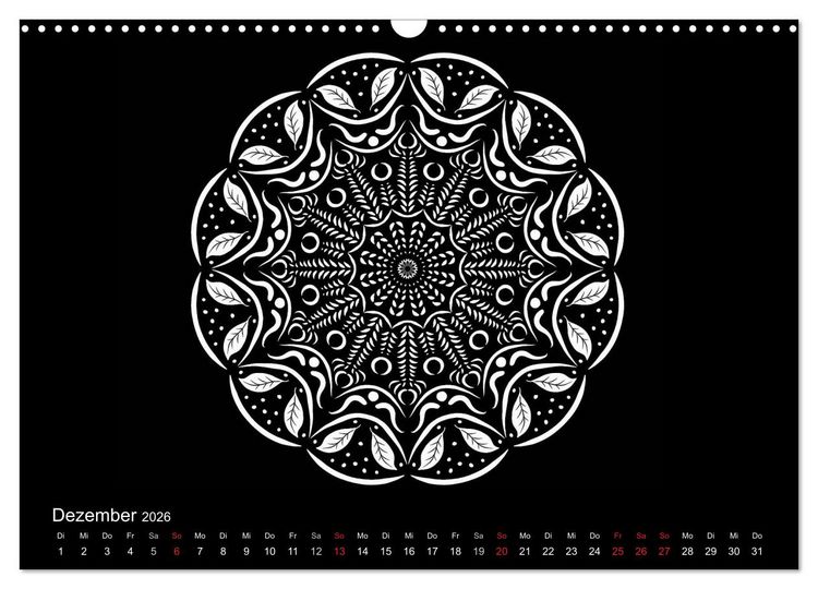 Produktbild: Entspannung und Ruhe durch Mandalas (Wandkalender 2026 DIN A3 quer), CALVENDO Monatskalender