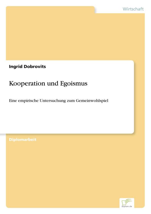 Produktbild: Kooperation und Egoismus
