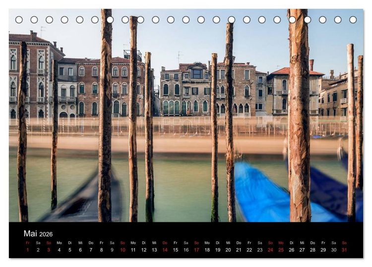 Produktbild: Venedig - Facetten einer Lagunenstadt (Tischkalender 2026 DIN A5 quer), CALVENDO Monatskalender