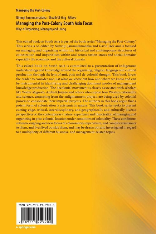 Produktbild: Managing the Post-Colony South Asia Focus