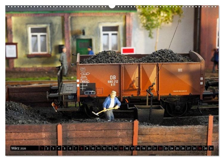 Produktbild: Kleine Bahnwelt in Spur 1 (hochwertiger Premium Wandkalender 2026 DIN A2 quer), Kunstdruck in Hochglanz