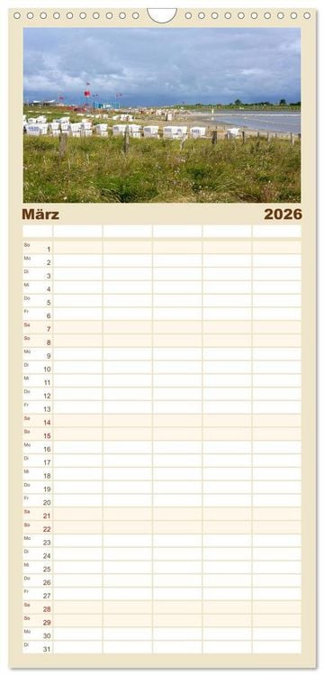 Produktbild: Familienplaner 2026 - B&uuml;sumer Impressionen mit 5 Spalten (Wandkalender, 21 x 45 cm) CALVENDO