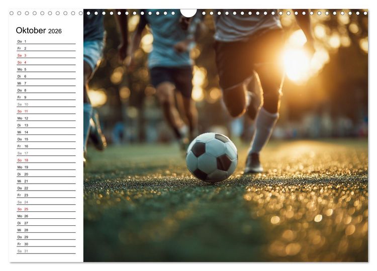 Produktbild: Fu&szlig;ball Kalender - Das Spiel unseres Lebens (Wandkalender 2026 DIN A3 quer), CALVENDO Monatskalender