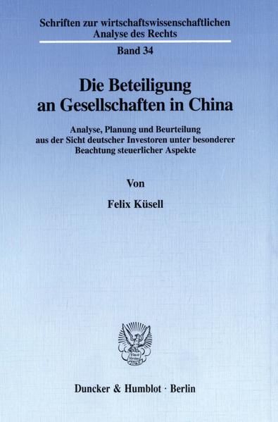 Produktbild: Die Beteiligung an Gesellschaften in China.