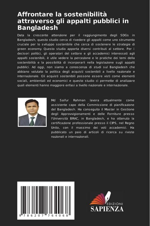 Produktbild: Affrontare la sostenibilit&agrave; attraverso gli appalti pubblici in Bangladesh