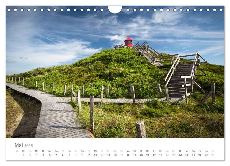Produktbild: Nordfriesische Inselwelt - Bunte Watt- und Wolkenlandschaften (Wandkalender 2026 DIN A4 quer), CALVENDO Monatskalender