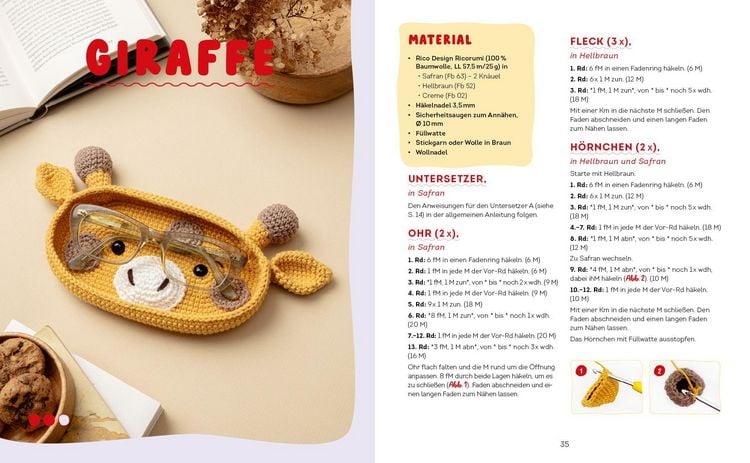 Produktbild: Brillies h&auml;keln: Niedliche Amigurumi-Brillenhalter | F&uuml;r Lese- und Sonnenbrillen