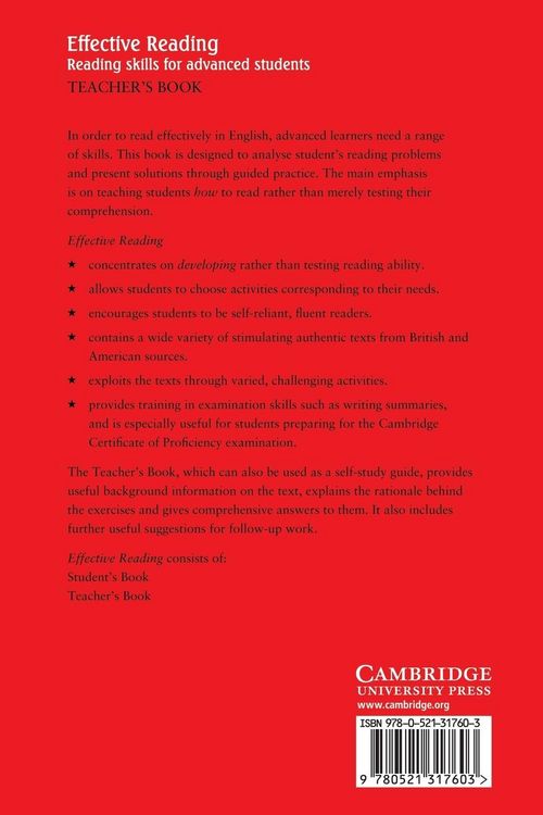 Produktbild: Effective Reading Teacher's Book