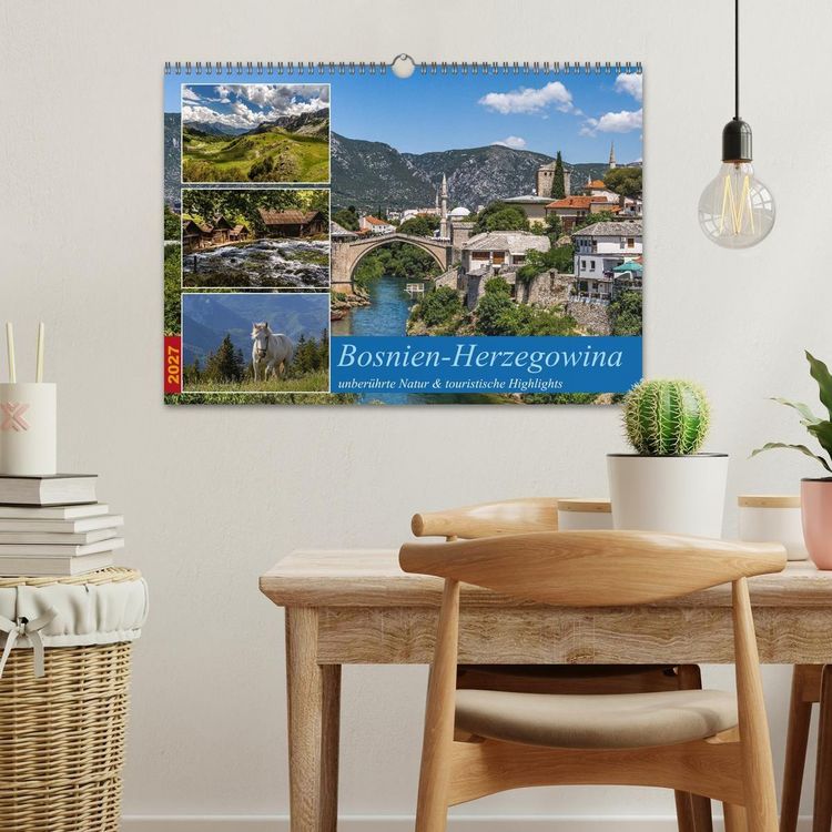 Produktbild: Bosnien-Herzegowina, unber&uuml;hrte Natur und touristische Highlights (Wandkalender 2027 DIN A3 quer), CALVENDO Monatskalender