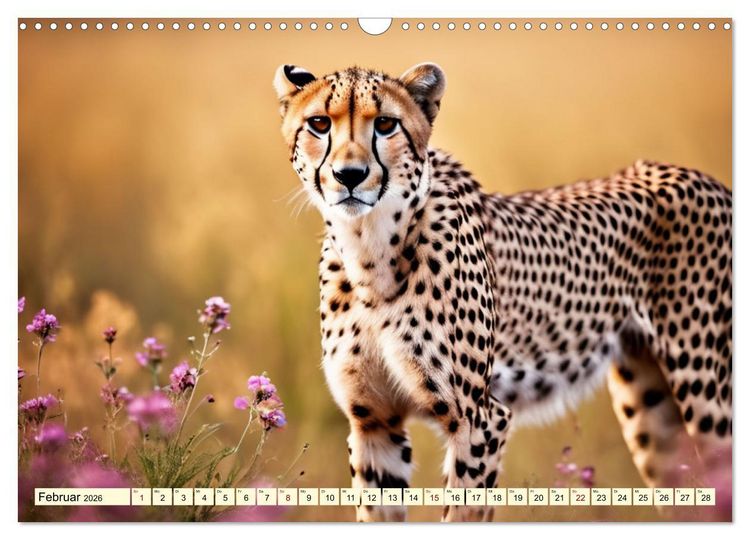 Produktbild: Geparden - die schnellsten J&auml;ger der Welt (Wandkalender 2026 DIN A3 quer), CALVENDO Monatskalender