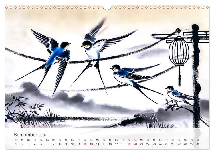 Produktbild: Das Leben der Schwalben - Getragen von Wind und Freiheit (Wandkalender 2026 DIN A3 quer), CALVENDO Monatskalender