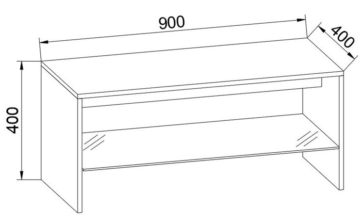 Produktbild: Holz Sofatisch Couchtisch Glas Wisal