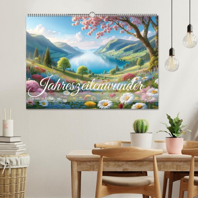 Produktbild: Jahreszeitenwunder: Ein Jahr in Bildern (Wandkalender 2026 DIN A2 quer), CALVENDO Monatskalender