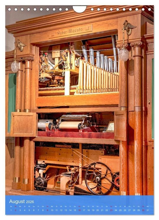 Produktbild: Mechanische Musikinstrumente (Wandkalender 2026 DIN A4 hoch), CALVENDO Monatskalender