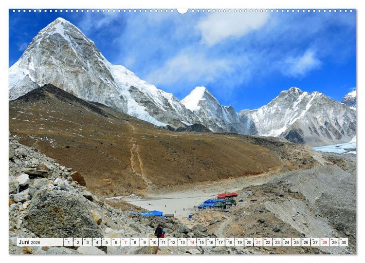 Produktbild: Grandioser Himalaya, Bergriesen in Nepal (hochwertiger Premium Wandkalender 2026 DIN A2 quer), Kunstdruck in Hochglanz