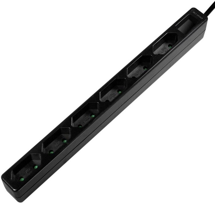 Produktbild: LogiLink LPS231B Steckdosenleiste 6fach Schwarz Eurostecker 1St.