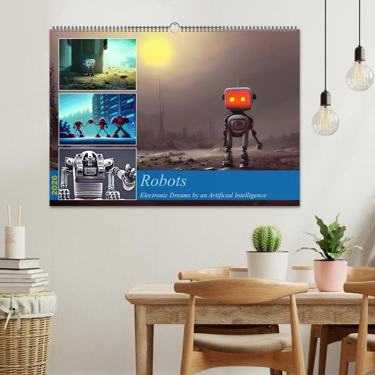 Produktbild: Robots (Wall Calendar 2026 DIN A2 landscape), CALVENDO 12 Month Wall Calendar