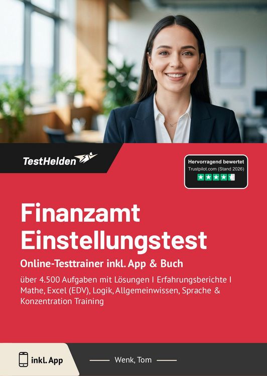 Produktbild: Finanzamt Einstellungstest: Online-Testtrainer inkl. App & Buch