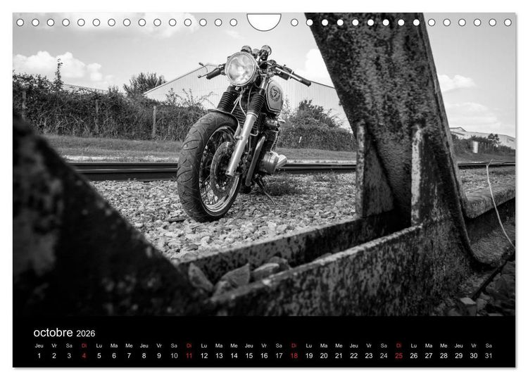 Produktbild: Une moto de caract&egrave;re (Calendrier mural 2026 DIN A4 vertical), CALVENDO calendrier mensuel