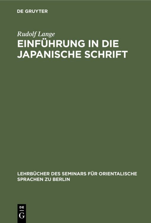 Produktbild: Einf&uuml;hrung in die japanische Schrift