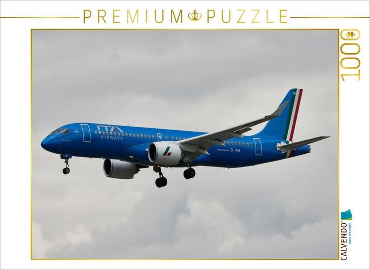 Produktbild: CALVENDO Puzzle EI-HHR - ITA Airways - Airbus A220-300 - Frankfurt Airport | 1000 Teile Lege-Gr&ouml;&szlig;e 64x48cm Foto-Puzzle f&uuml;r gl&uuml;ckliche Stunden