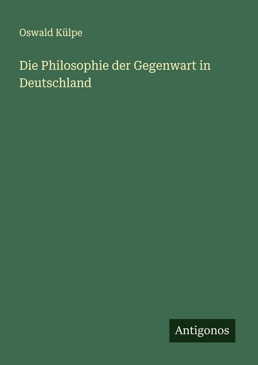 Produktbild: Die Philosophie der Gegenwart in Deutschland