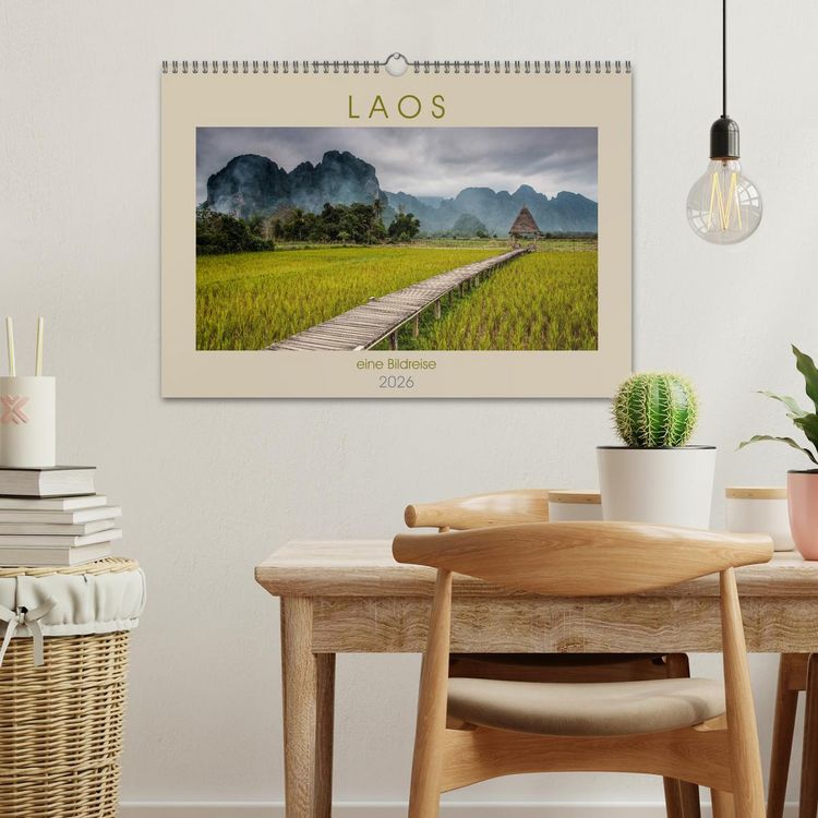 Produktbild: Laos - eine Bildreise (Wandkalender 2026 DIN A3 quer), CALVENDO Monatskalender