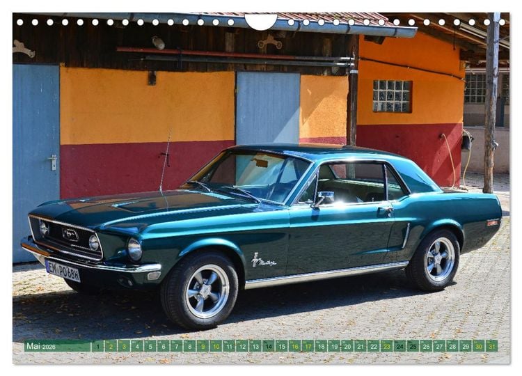 Produktbild: Ein Pony zum verlieben - Ford Mustang 1968 (Wandkalender 2026 DIN A4 quer), CALVENDO Monatskalender