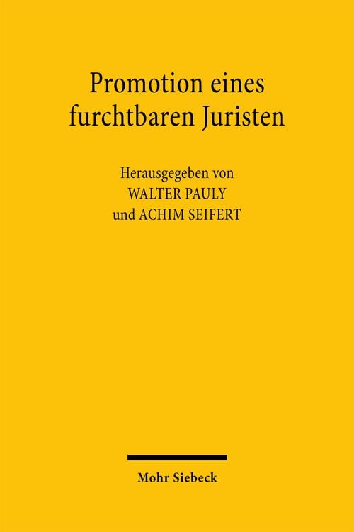 Produktbild: Promotion eines furchtbaren Juristen