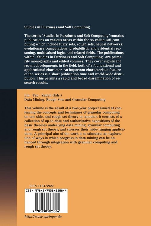 Produktbild: Data Mining, Rough Sets and Granular Computing