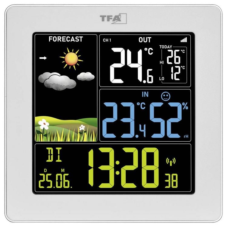 Produktbild: TFA Dostmann SUN 2 35.1174.02 Funk-Wetterstation Vorhersage f&uuml;r 12 bis 24 Stunden Anzahl Sensoren max. 3 St.