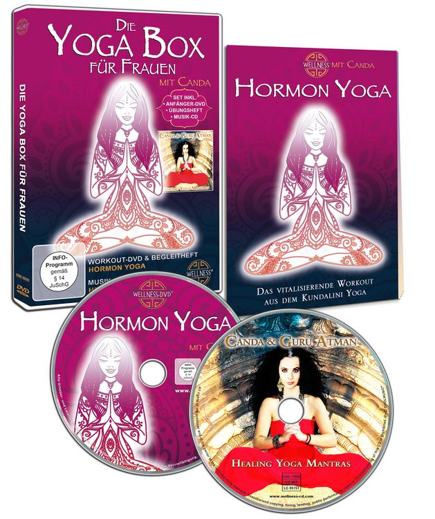 Produktbild: Die Yoga Box f&uuml;r Frauen - Set inklusive Anf&auml;nger-DVD, &Uuml;bungsheft und Musik-CD