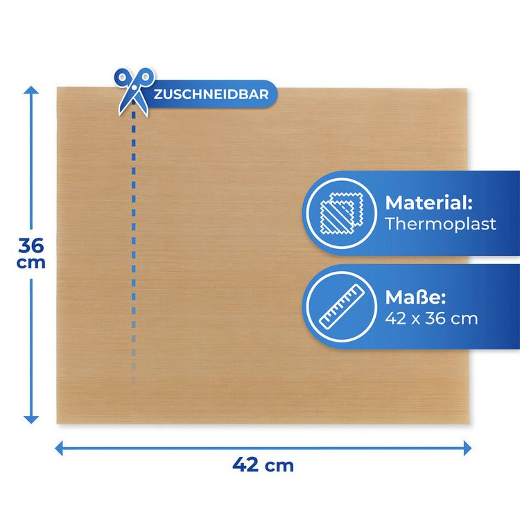 Produktbild: Antihaft-Backform-Zuschnitt, 4tlg, mehrfach wiederverwendbar