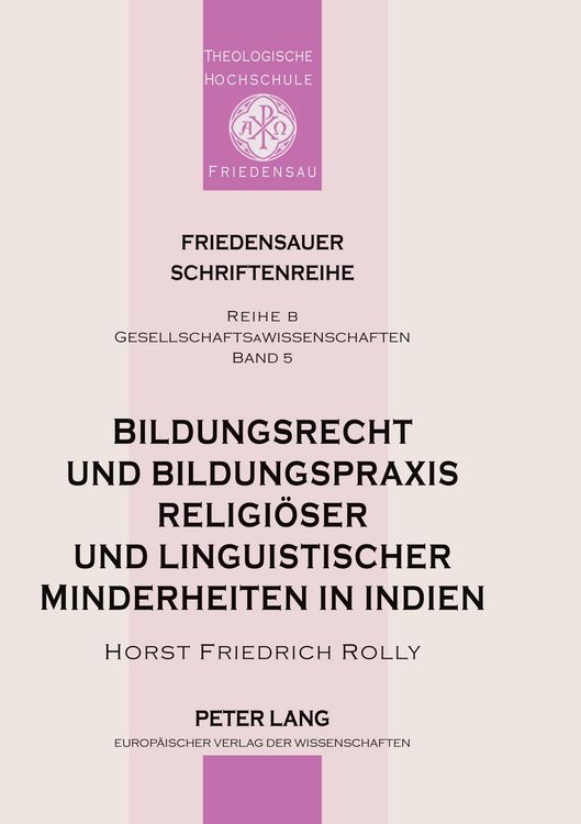 Produktbild: Bildungsrecht und Bildungspraxis religi&ouml;ser und linguistischer Minderheiten in Indien
