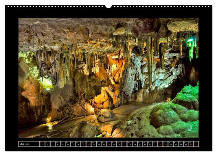 Produktbild: H&ouml;hlen, Stalaktiten und Stalagmiten (Wandkalender 2026 DIN A2 quer), CALVENDO Monatskalender