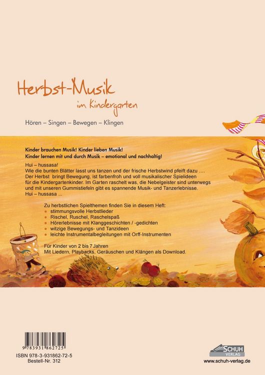 Produktbild: Herbst-Musik im Kindergarten (inkl. Musik-Download)