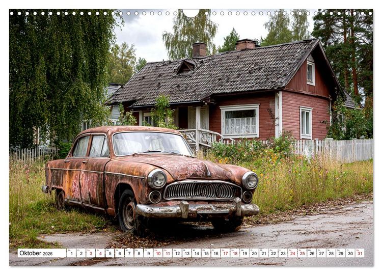 Produktbild: Rost trifft Nostalgie (Wandkalender 2026 DIN A3 quer), CALVENDO Monatskalender