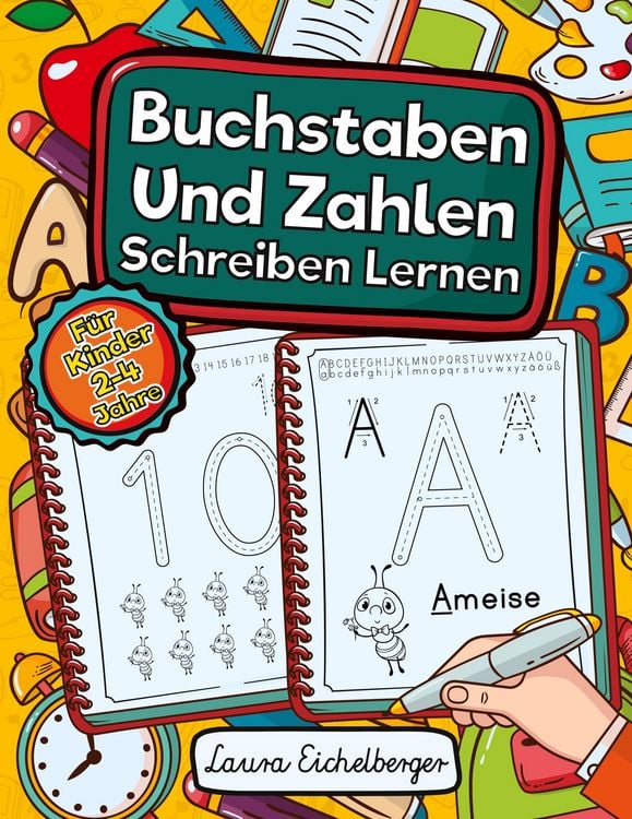 Produktbild: Buchstaben Und Zahlen Schreiben Lernen F&uuml;r Kinder 2-4 Jahre