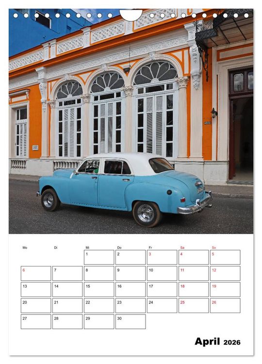 Produktbild: KARIBIK Oldtimer auf Kuba (Wandkalender 2026 DIN A4 hoch), CALVENDO Monatskalender