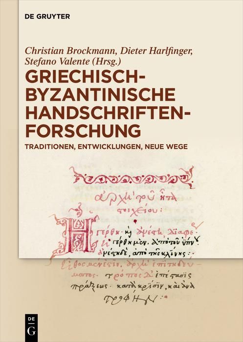 Produktbild: Griechisch-byzantinische Handschriftenforschung