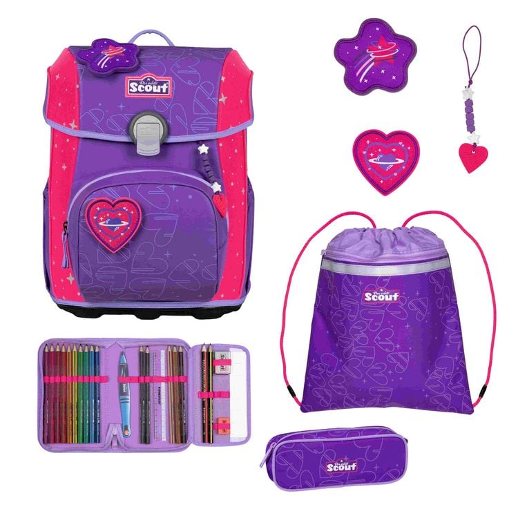 Produktbild: Scout Schulranzen Set Neo Superflash Extreme, Schulranzen Set, 4tlg, Heartbeat