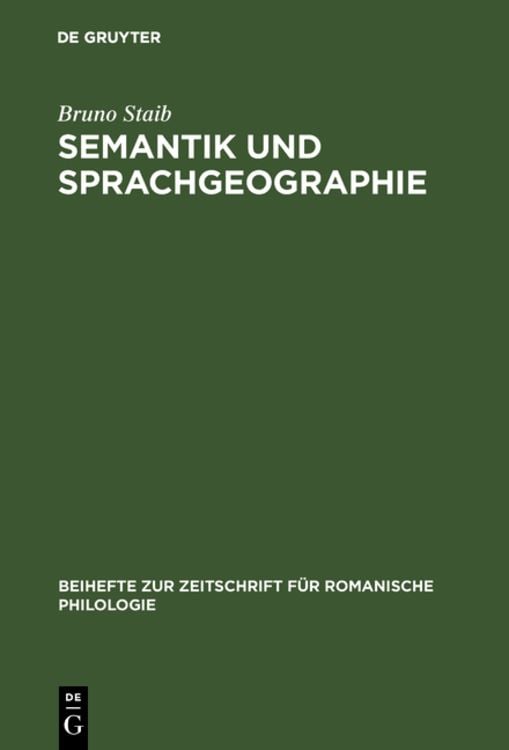 Produktbild: Semantik und Sprachgeographie