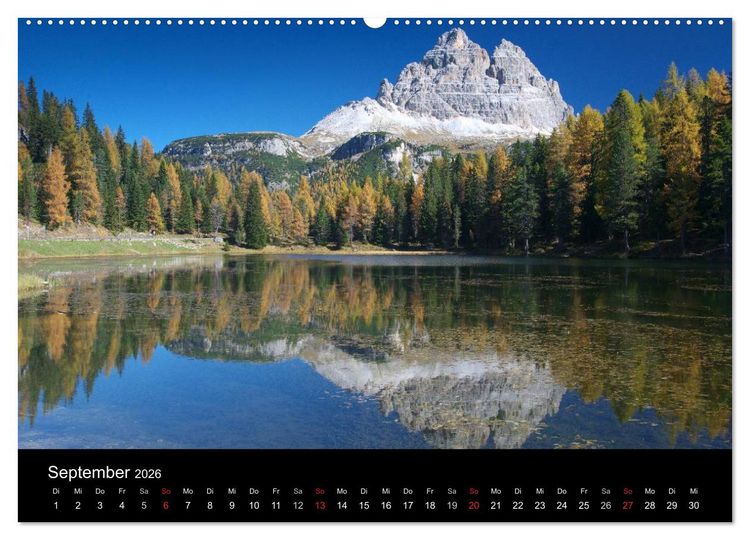 Produktbild: Berge, T&auml;ler & Seen (hochwertiger Premium Wandkalender 2026 DIN A2 quer), Kunstdruck in Hochglanz
