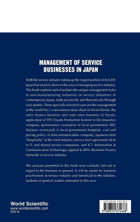 Produktbild: Management Of Service Businesses in Jpn