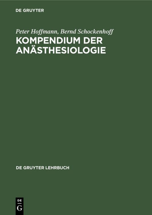 Produktbild: Kompendium der An&auml;sthesiologie