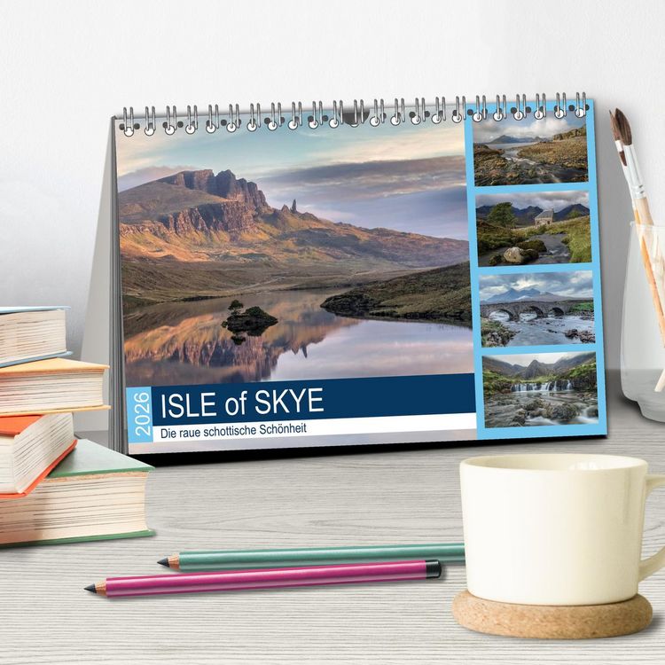 Produktbild: Isle of Skye, die raue schottische Sch&ouml;nheit (Tischkalender 2026 DIN A5 quer), CALVENDO Monatskalender