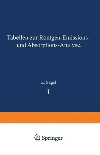 Produktbild: Tabellen zur R&ouml;ntgen-Emissions- und Absorptions-Analyse