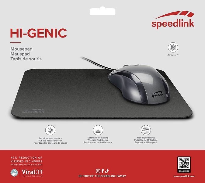 Produktbild: SPEEDLINK HI-GENIC Mousepad, antiviral, black