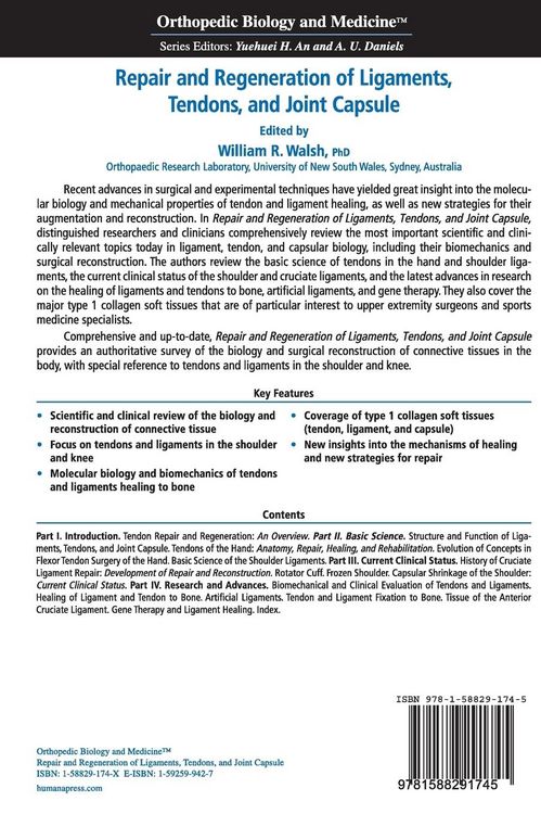Produktbild: Repair and Regeneration of Ligaments, Tendons, and Joint Capsule