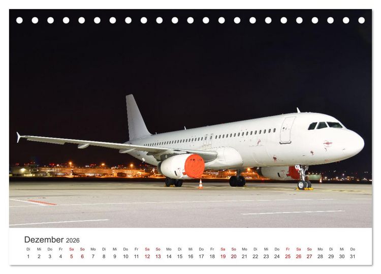 Produktbild: Flugzeugimpressionen auf dem Flughafen (Tischkalender 2026 DIN A5 quer), CALVENDO Monatskalender